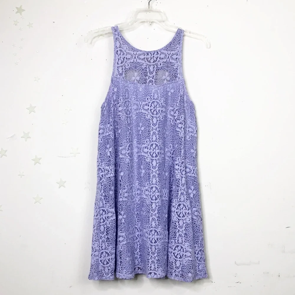 𝅺FREE People Small Lilac lace mini Dress